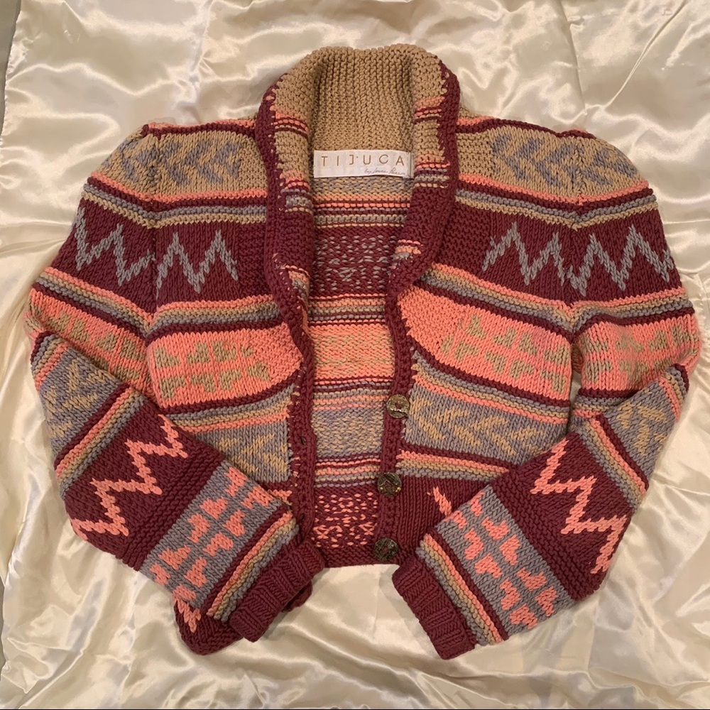 HANDMADE colorful knit cardigan from Ecuador ♥️